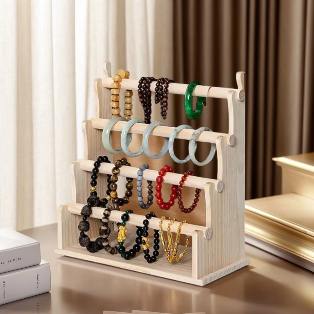 

32X15X33,5 см деревянный держатель для браслета 4-слойный съемный держатель для браслета подставка для хранения ювелирных изделий для часов браслет резинка для волос