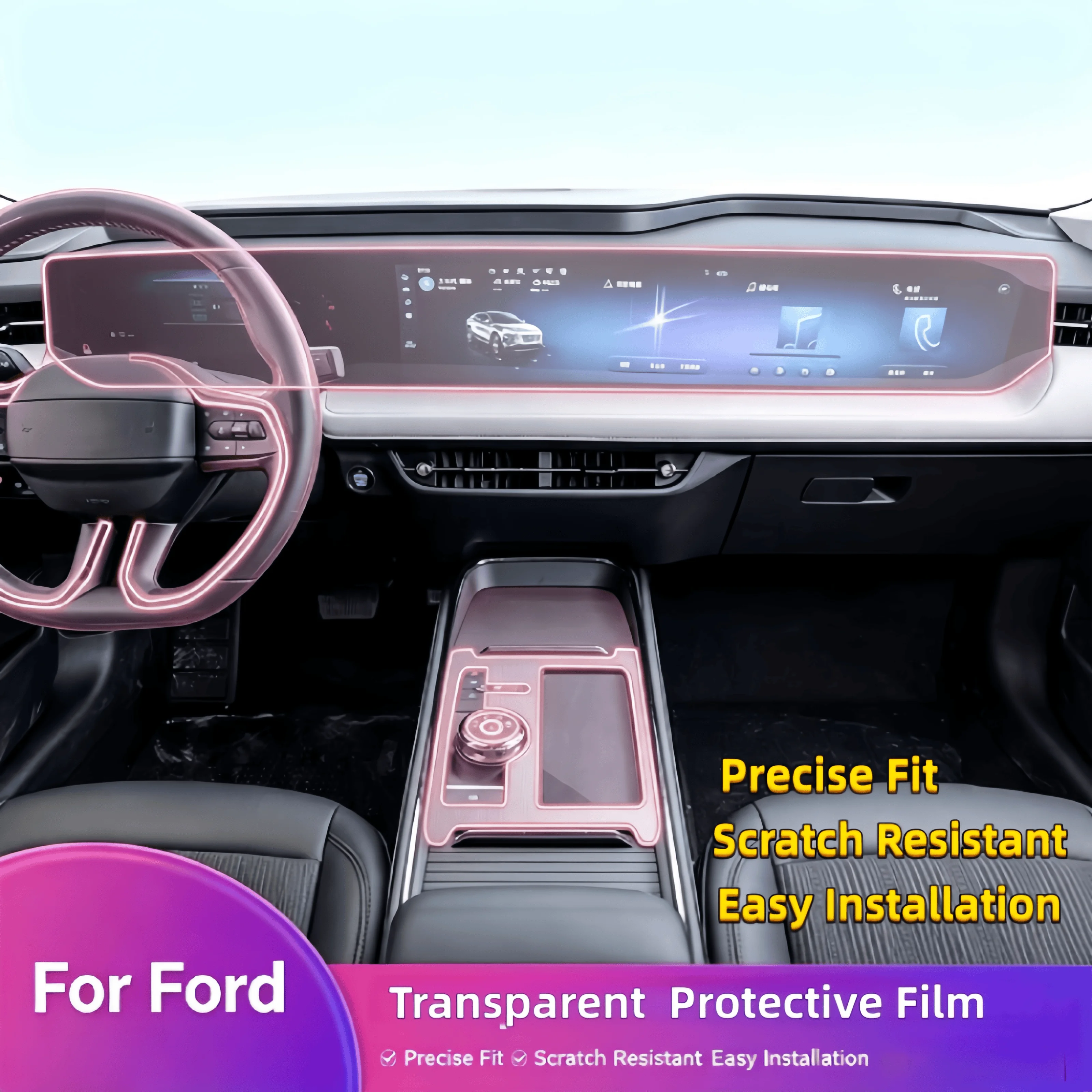 filme-de-protecao-interior-dedicado-para-ford-mondeo-22-25-filme-transparente-anti-riscos-para-console-central-alavanca-de-cambio-e-volante