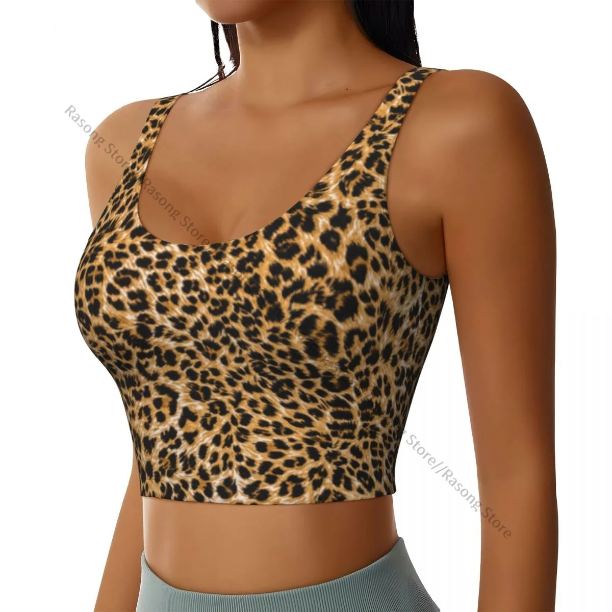 Women Sexy Sports Vest Skin Wild Savannah Animal Powerful Panther Big Cat Female Streetwear Sport Lingerie Tee Crop Top