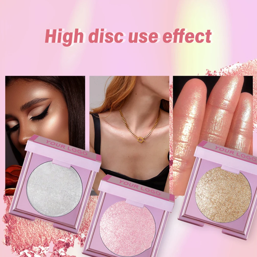Private Label 8-color Highlighter Pressed Powder Bulk Custom Logo Long Lasting Smooth Waterproof Brighten Shimmer Makeup Vegan