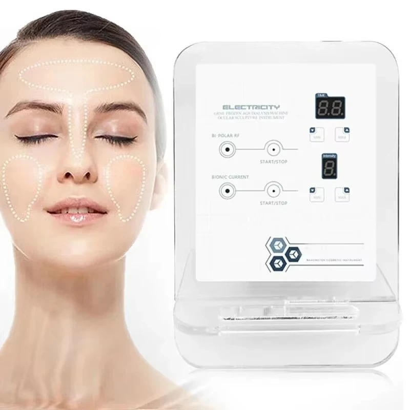 2 In 1 Anti Portable Microcurrent Bipolar RF Beauty Machine For Wrinkle Removal Slim Face Lifting 5Mhz Bipolar Radio Frequency