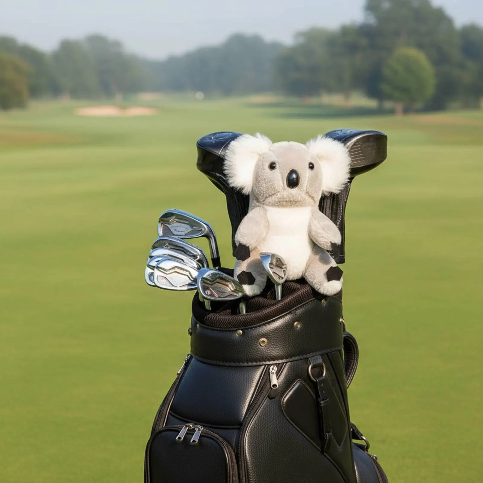 

Защитный чехол для клюшек Gray Koala Club: мягкий чехол-накладка Koala Sport, отличный подарок для гольфиста, забавный чехол для драйвера