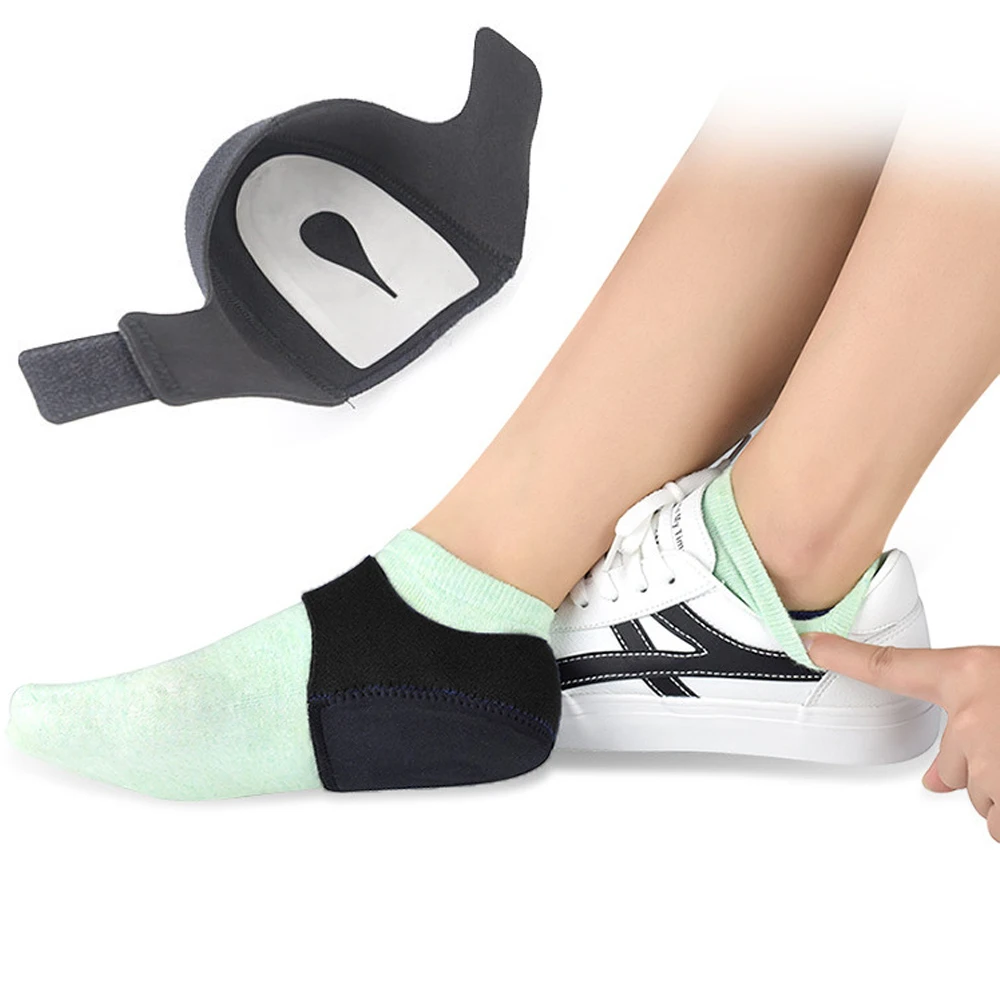 Plantarfasziitis Fersensocken Anti-Riss-elastisches Tuch für Achillessehnenentzündung Schwielen Sporen rissige Füße Schmerzlinderung Fersenpolster – Detail 14