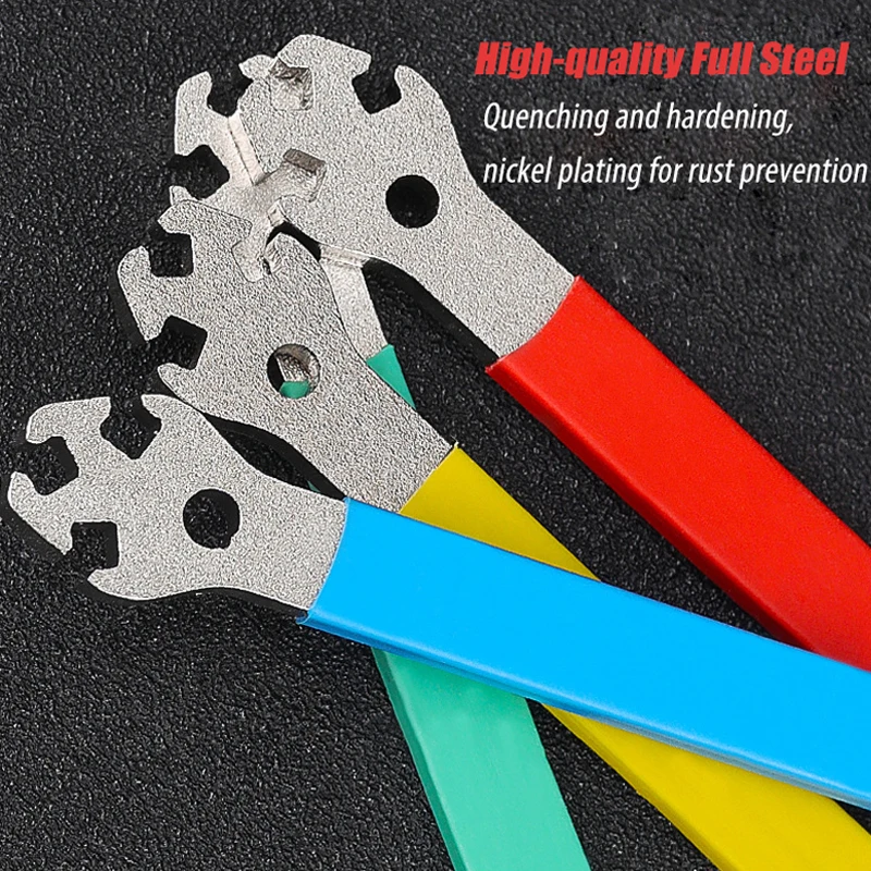 Bike Spoke Wrench Rim Adjustment Tool Tensioner Correction Full Steel Bicycle Spoke Nipple Tool Spanner Kit