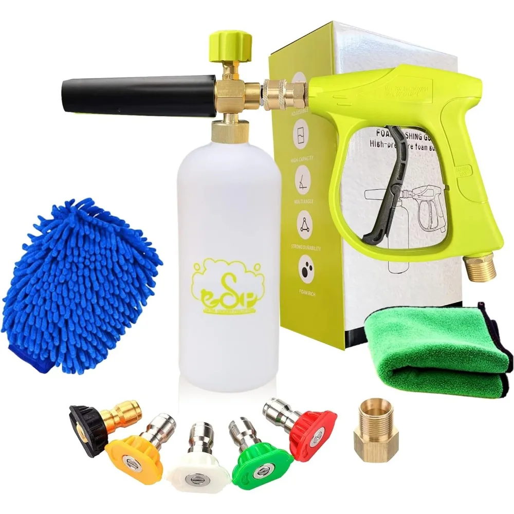 

ESP Пистолет для мойки автомобилей Мойка высокого давления Бытовой водяной пистолет Генератор пены Мийка Blaster 5 Наконечник сопла Адаптер M22 с