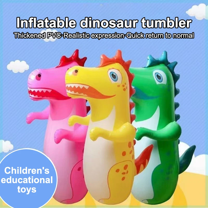 Inflatable Tumbler Boxing Standing Punching Bag Dinosaur Model Parent Child Toys For Kids Games Sport Activity Outdoors Gifts
