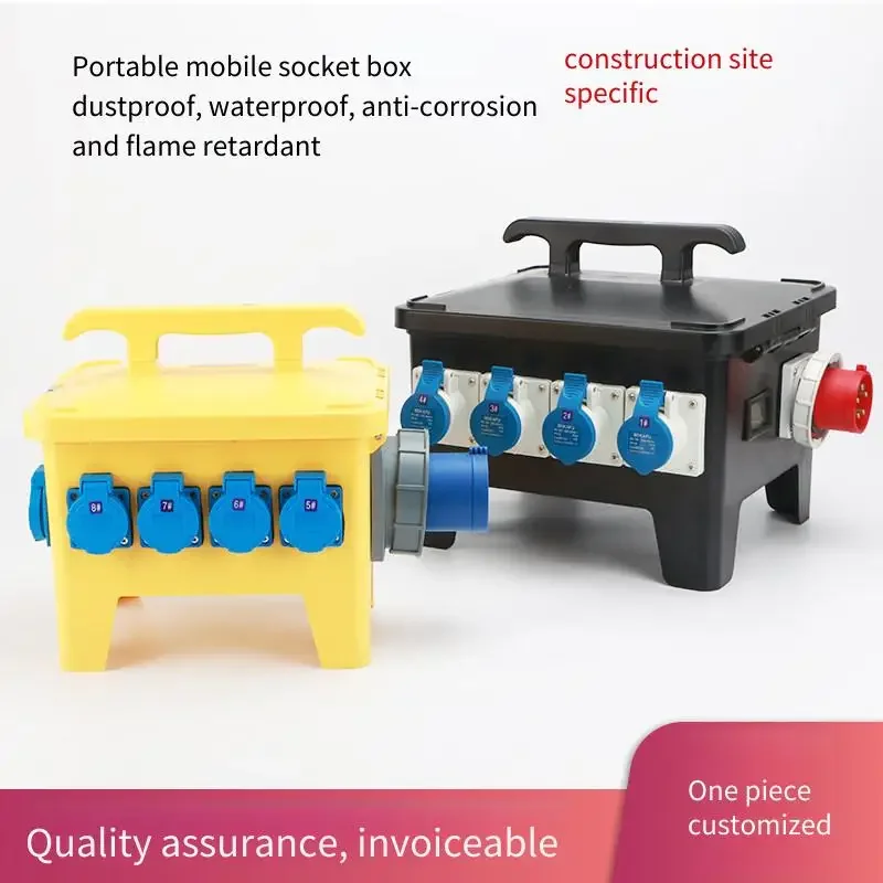 

Portable Waterproof Inspection Box Socket Construction Site Mobile Power Distribution Box Temporary Electrical Box for Building