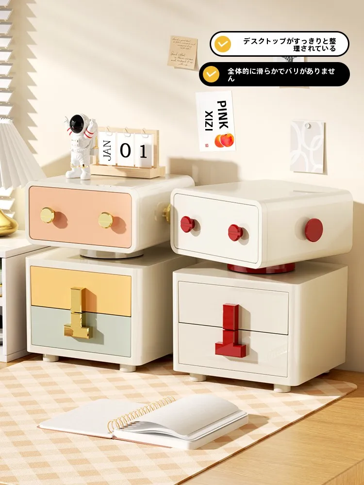 かわいいロボットデスクトップオーガナイザーボックス引き出し式オフィス用品化粧品デスク文具収納ラック美的でかわいいデザイン