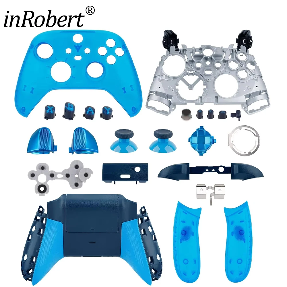 DIY carcasa dura completa funda trasera de batería botones para Xbox Series S & Series X controlador Sky Cipher edición limitada