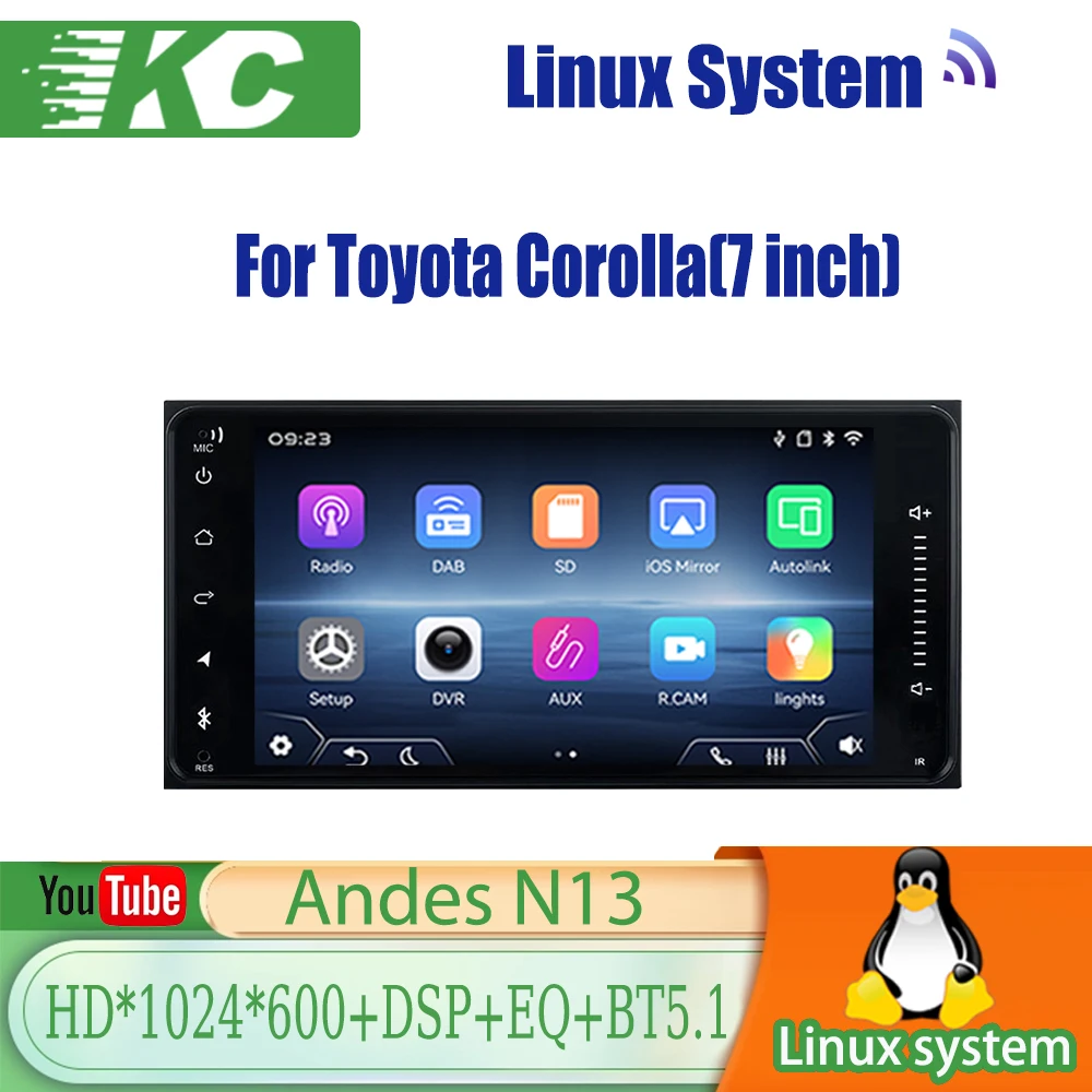 

For Toyota Corolla[7 inch]2026 New Linux System Wireless CarPlay and other functions.