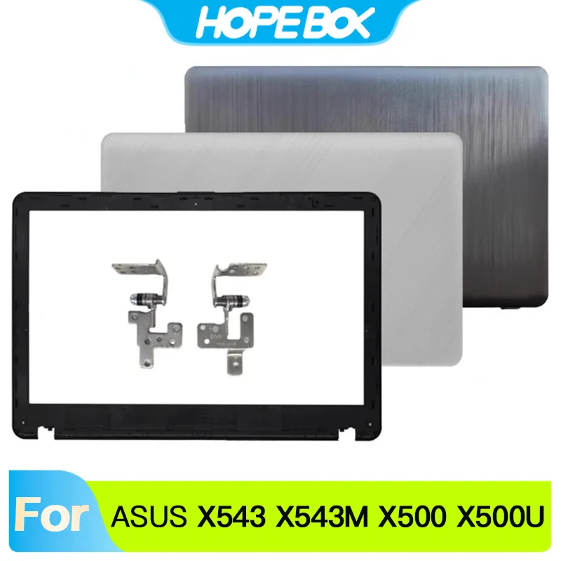 Nueva cubierta de repuesto para ASUS X543 X543M X500 X500U X500UB, cubierta trasera LCD, bisagras delanteras, tapa trasera, carcasa superior de 15,6 pulgadas