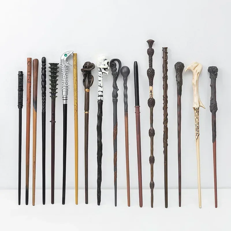 Varitas mágicas divertidas de 34-42cm, varita mágica de resina para mago, película Dumbledore Snape, accesorios de Cosplay para niños y niñas, regalo