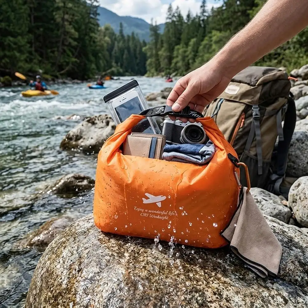 Roll-Top Wasserdichte Tasche Outdoor Dry Bag Große Kapazität Aufbewahrungstasche Leichter Reißfester Trockensack Tragbarer Organizer – Detail 10