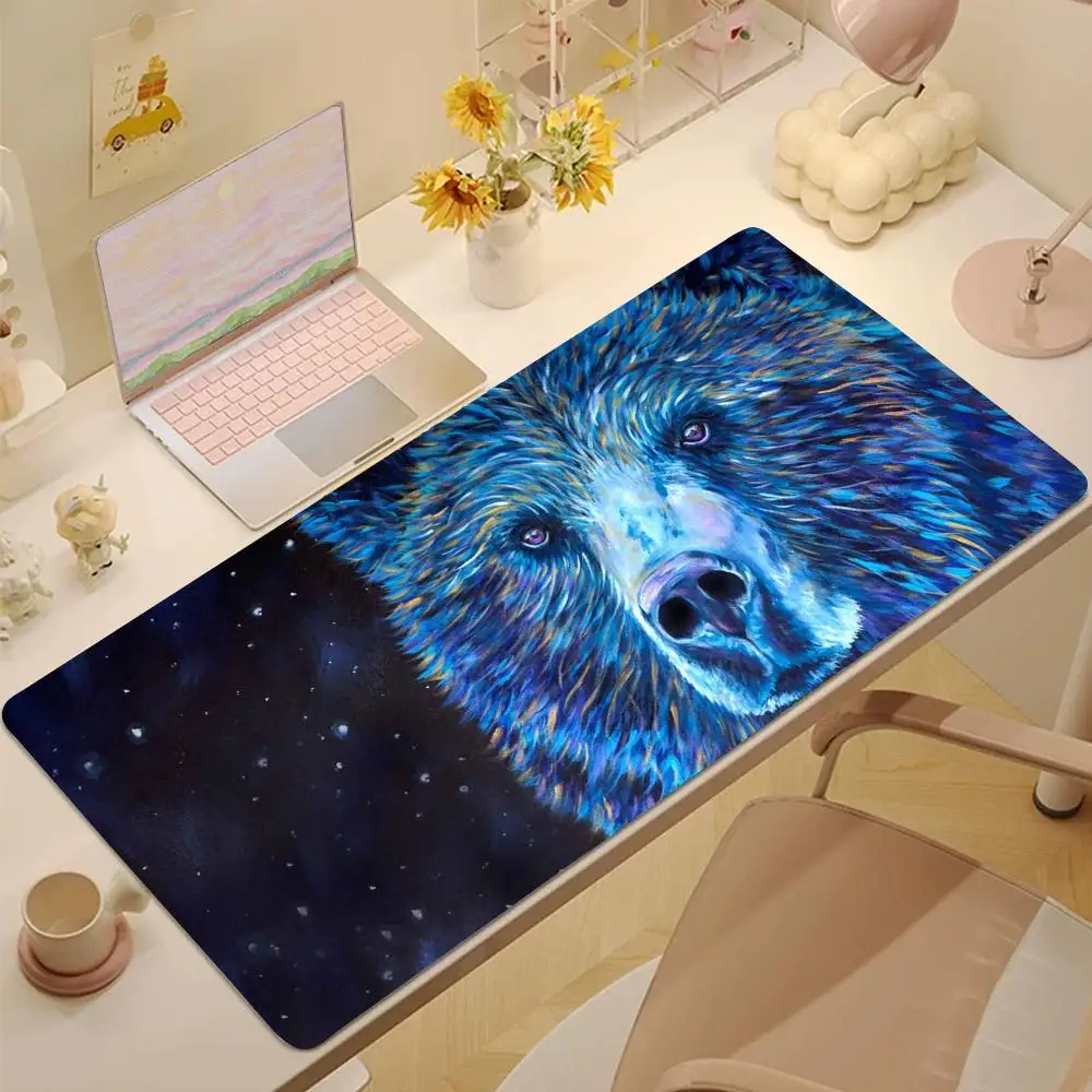 

Коврик для мыши bear art Коврик для мыши для планшета Ноутбук xl Настольный коврик для мыши, милый коврик для игровой клавиатуры HD Rainbow, игровой проигрыватель csgo, 90x40