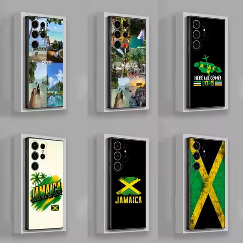Jamaica Passport Flag Travel Phone Case For Samsung S25,S24,S21,S22,S23,S30,Ultra,S20,Plus,Fe,Lite,5G Black Box