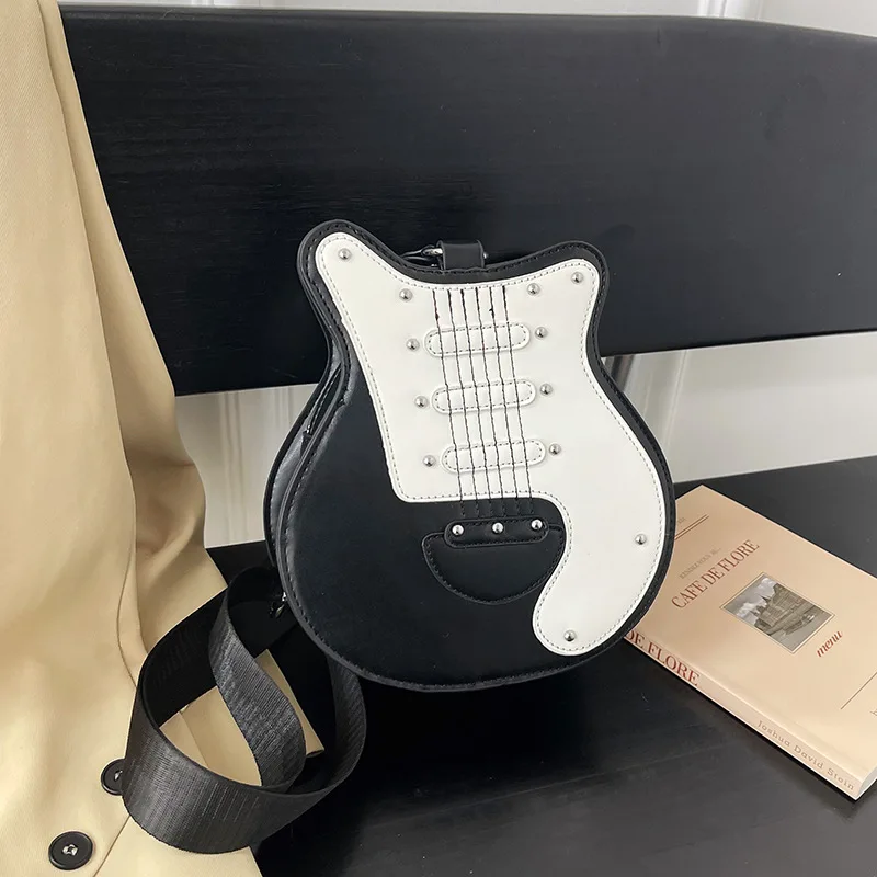 Original Fashion New Guitar Style Personalized Creative Crossbody Bag Women Simple Leisure Versatile Single Shoulder Bag Trendy