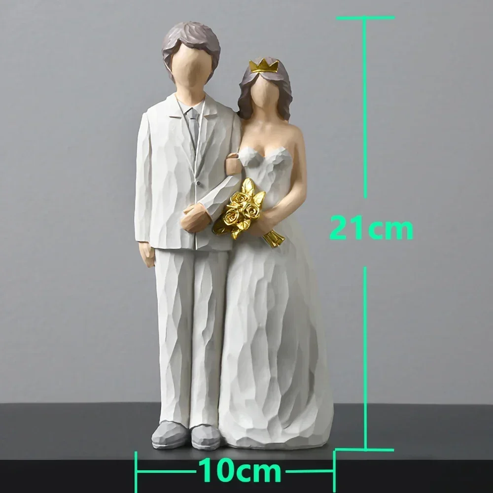 Sculpted Figure Resin Statue Room Decor Miniature Figurine Wedding Party Desk Decoration Sculpture Table Ornaments Birthday Gift