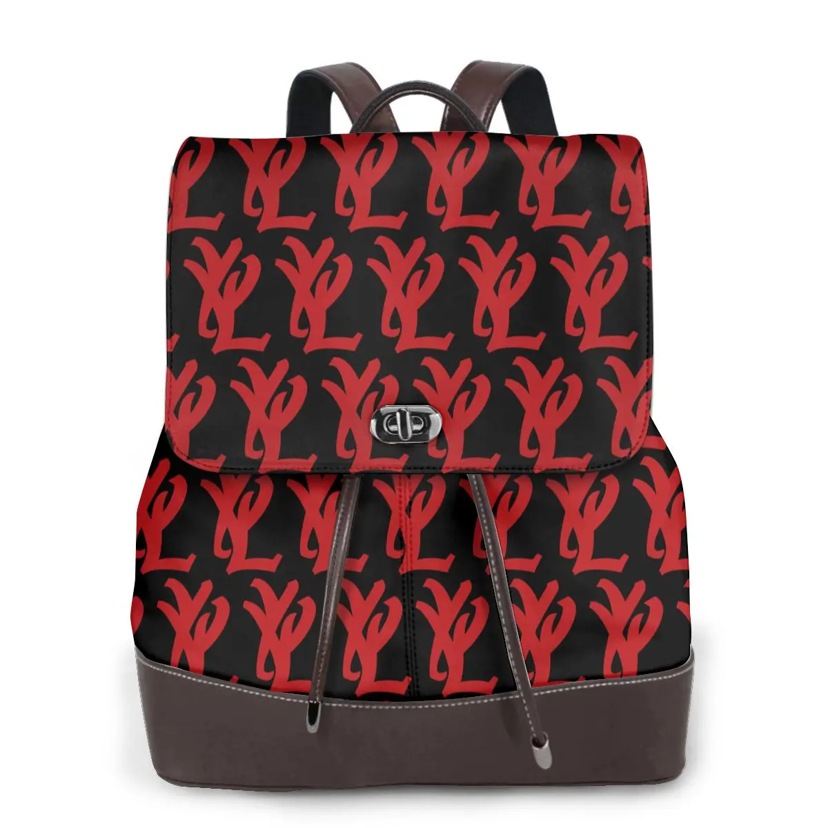 Rapper Playboi Carti YVL Red Logo Bookbag School Student Bags Hiking Travel Daypack for Women Fashion Derma Backpack