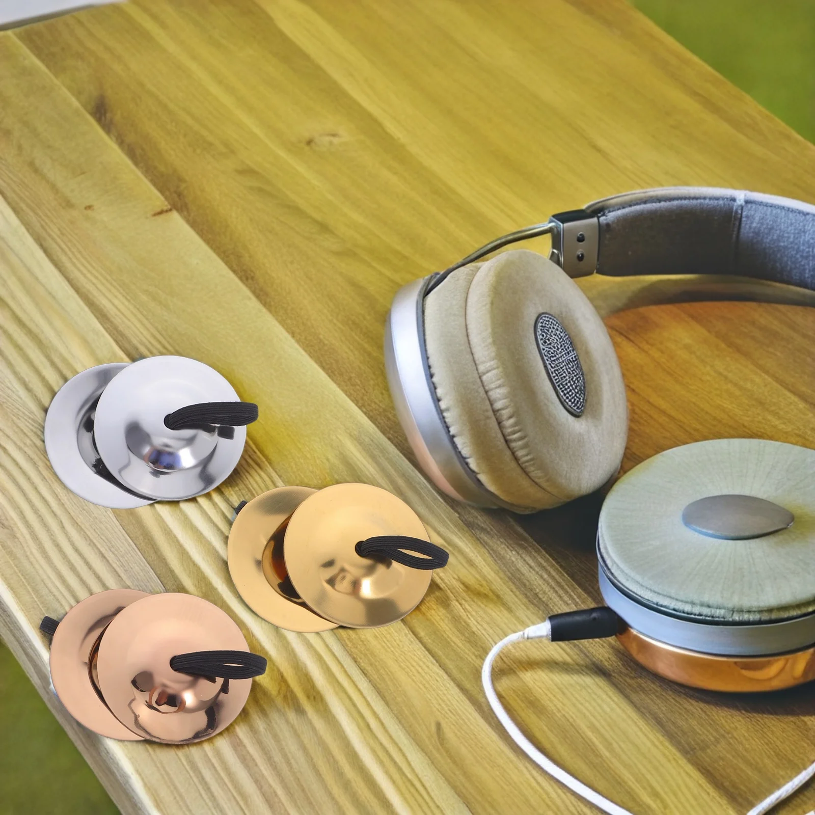 

3Pairs Kids Durable Cymbals Finger Dancing Zills Brass Percussion Musical Instrument for Early Learning Dancer Party