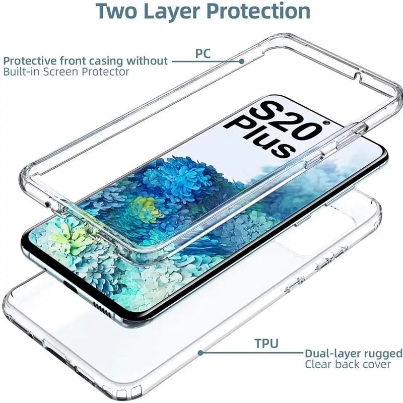 

360 Full Body PC+TPU Protective Case Cover For Samsung Galaxy S22 S23 S21 S20 FE Ultra Plus S10 S9 S8 Plus Note 20 10 8 9