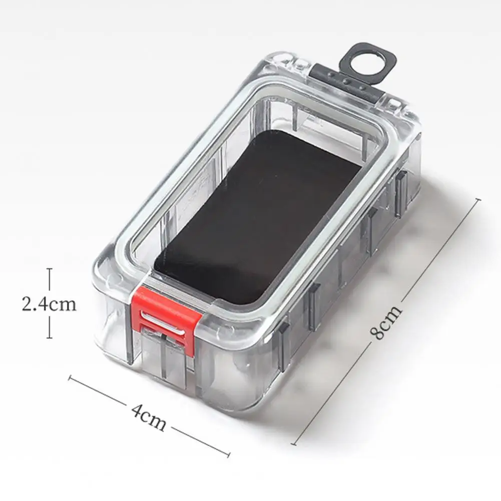 Fishing Box Waterproof Glow-in-the-dark Fishing Lure Box with Magnetic Closure Portable Angling Gear Organizer Case for Soft