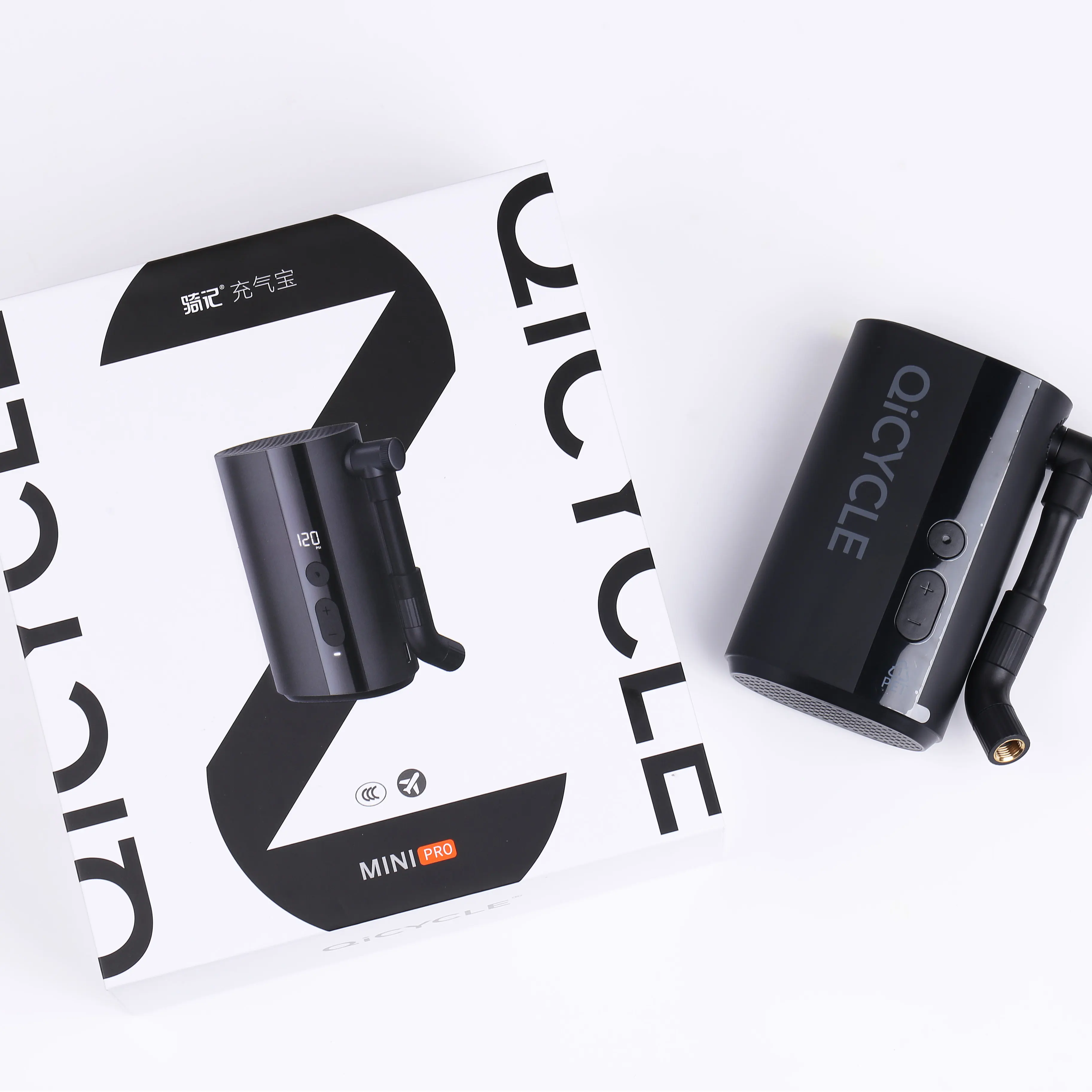 

Портативный электрический насос QICYCLE MiniPro для шоссейных велосипедов, горных велосипедов, складных велосипедов Brompton