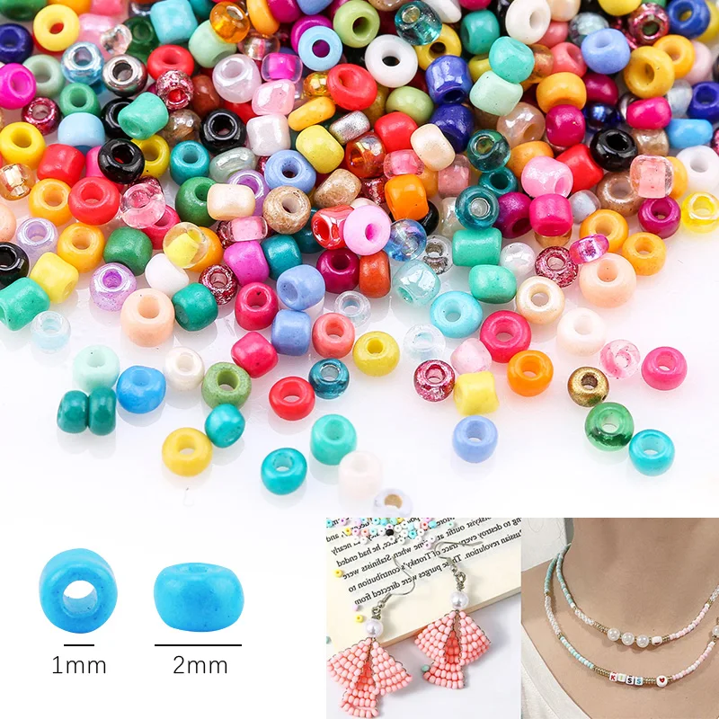 2000pcs/Lot 12Grids Glass Seed Beads Set Charms Jewelry Beads For Bracelet Necklace Earrings Handmade Craft DIY Jewelry Making