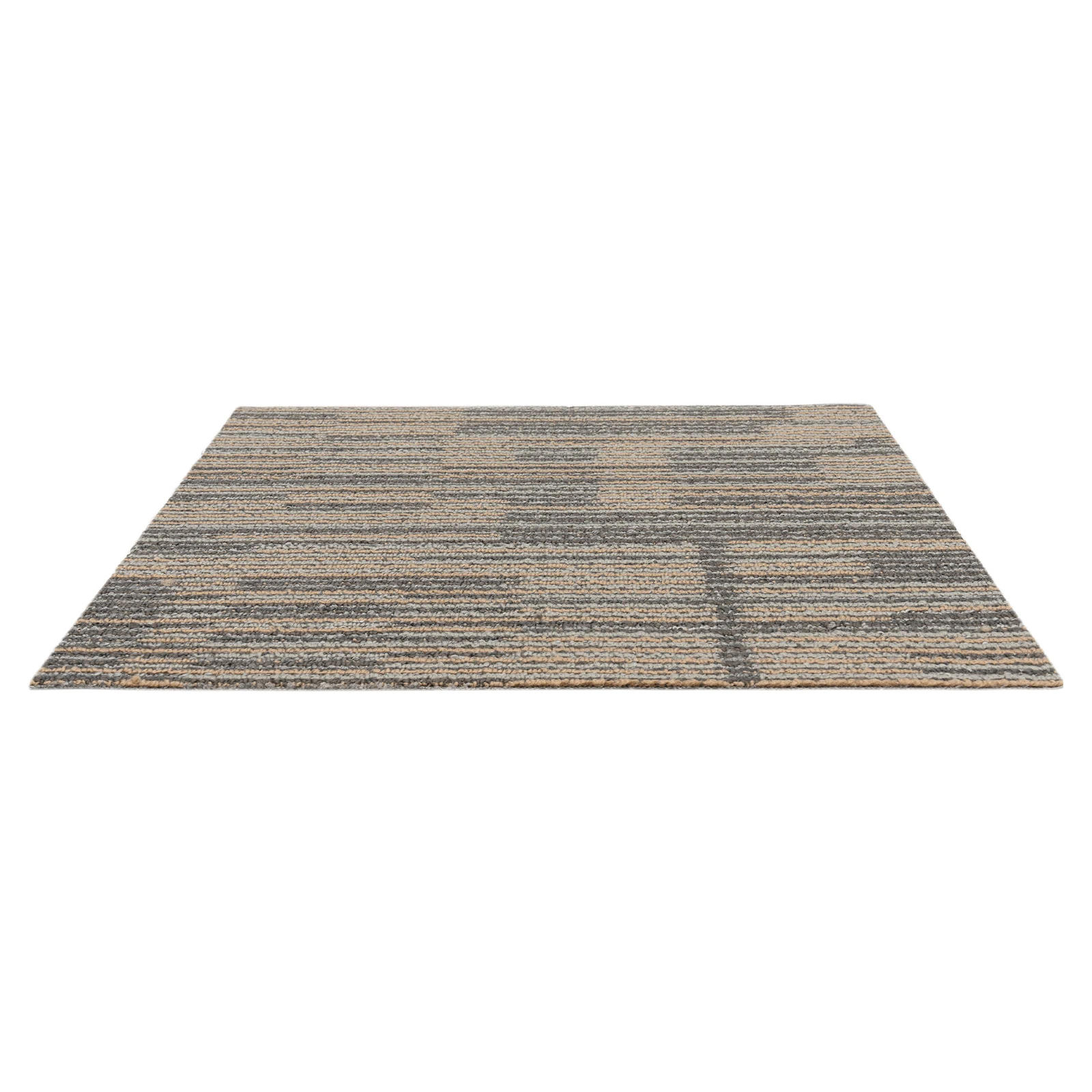 Durable Carpet Floor Tiles Set of 20, 53.82ft² Coverage, Lightweight, Wear-Resistant, Easy DIY Installation, Modern Light Grey