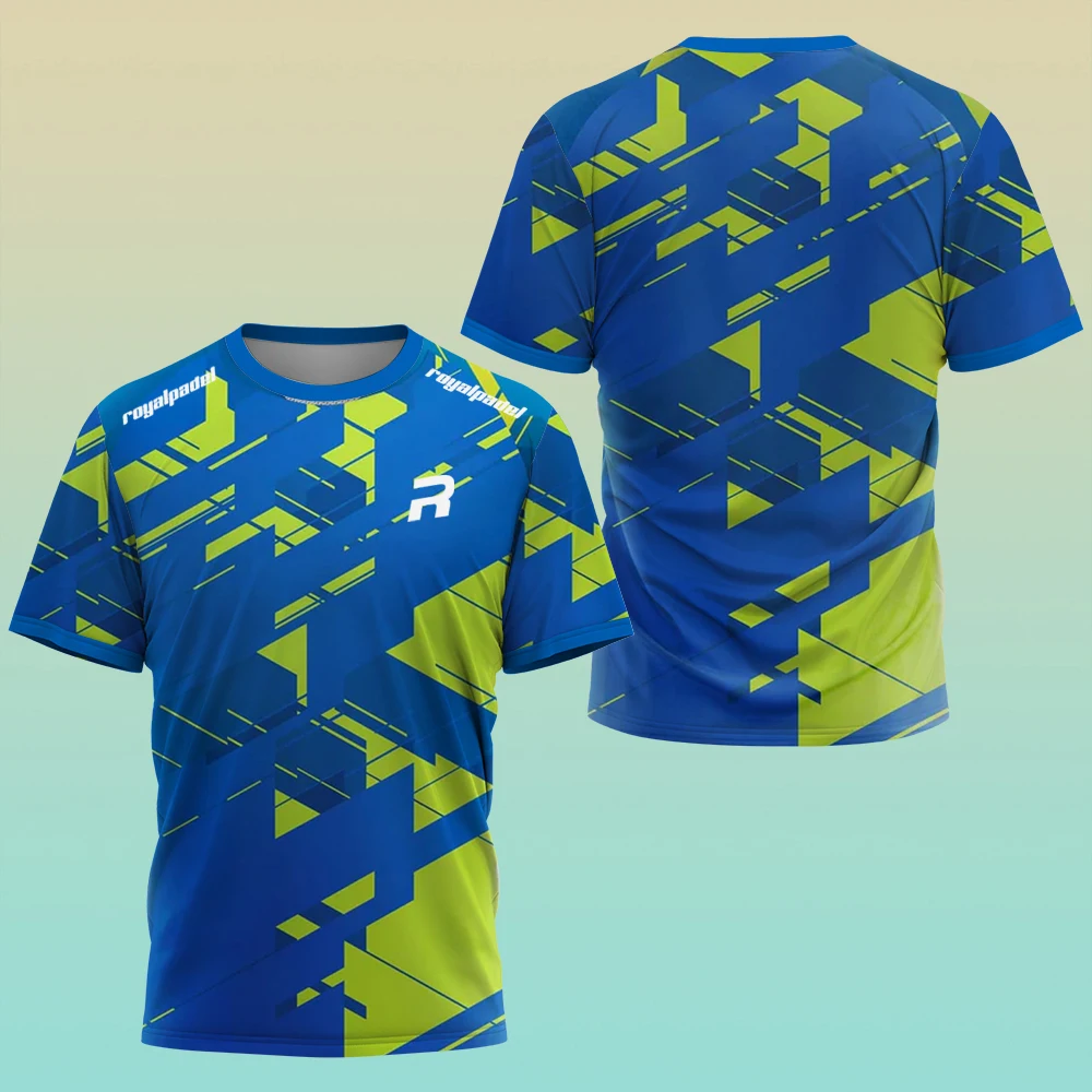 

Лето 2025 г., хит продаж, летняя дышащая быстросохнущая мужская теннисная футболка с короткими рукавами для фитнеса, мужская теннисная одежда с принтом