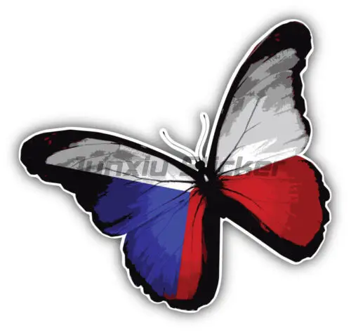 Czech Republic Flag Map European Country Decals Window Door Car Laptop Sticker