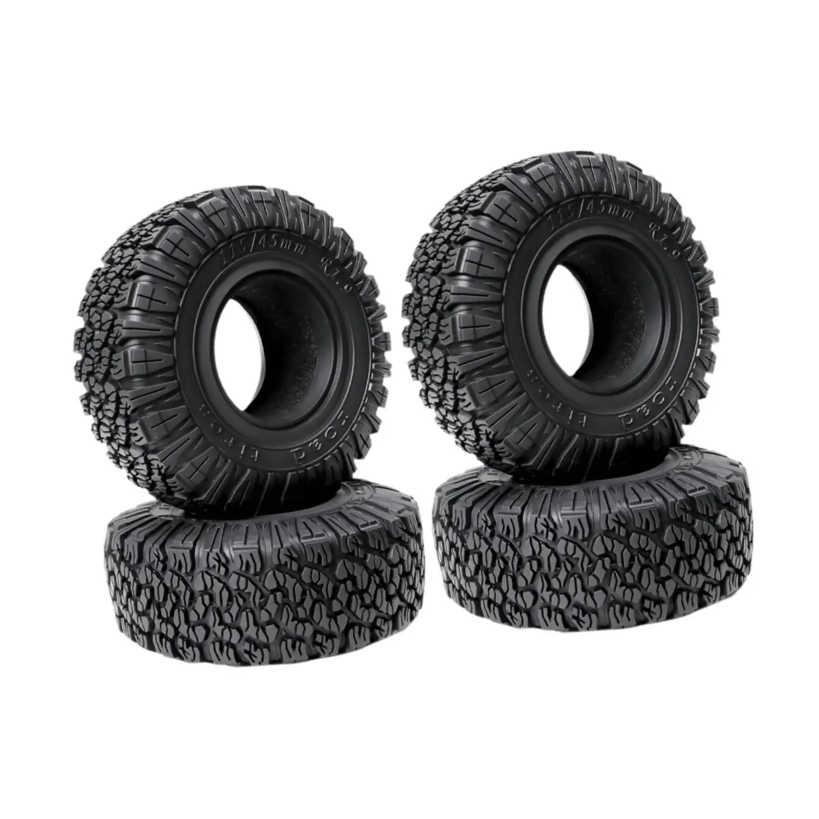 Roues et pneus 1/10 RC pour voiture RC, accessoires en caoutchouc faciles à installer, pièce de rechange pour SCX10, DIY, 4 pièces