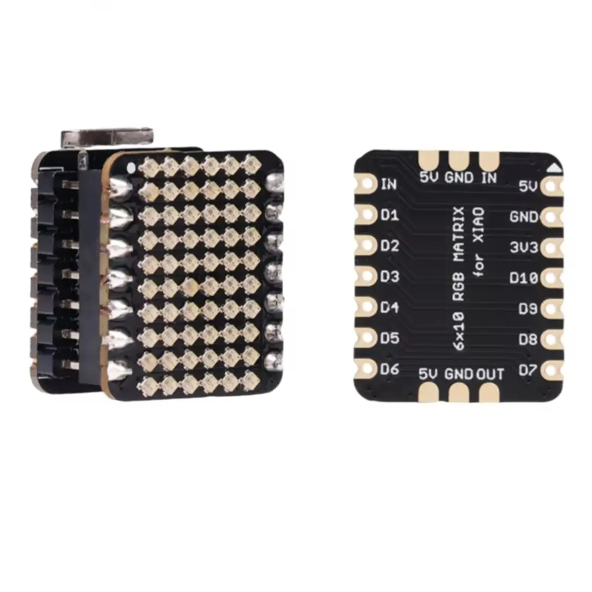 Digital Essentials 6x10 RGB Matrix Expansion Board WS2812B for XIAO Onboard LED Portable Expansion Board for XIAO Series
