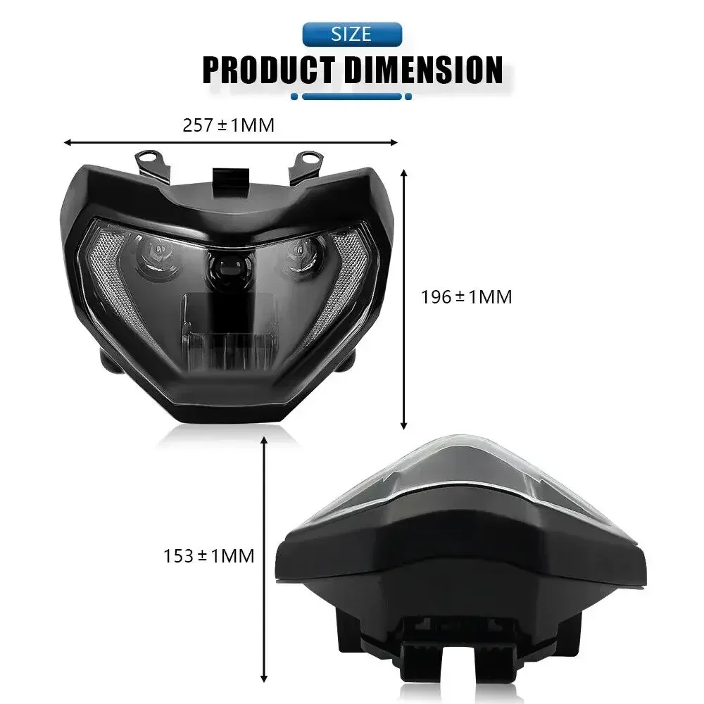 E9 LED faro indicatore di direzione moto DRL lampada frontale per Yamaha faro MT07 2014-2017 2018 2019 2020 MT09 2014-2016