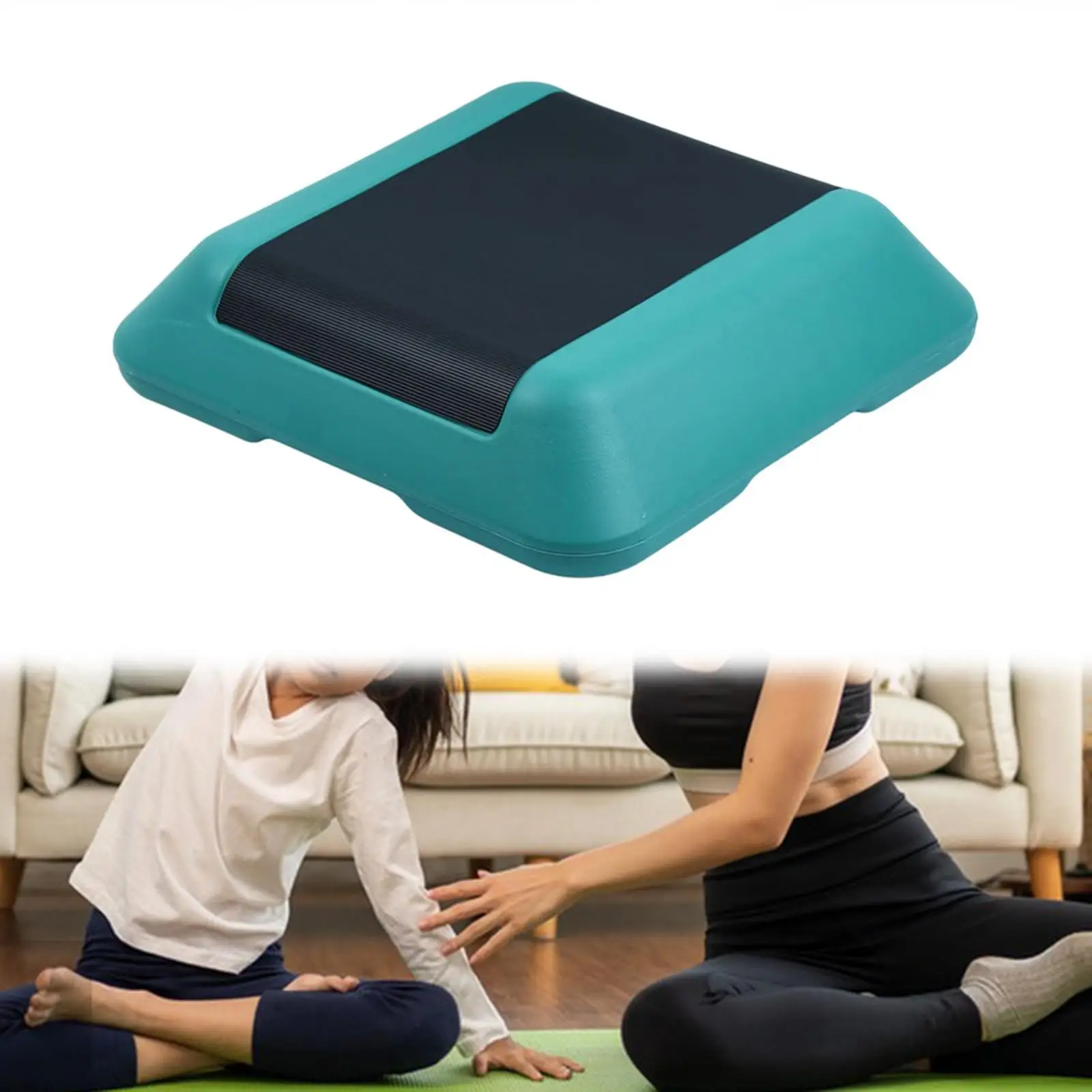 Exercise Step Platform Aerobic Stepper 15.7 100 kg Load Bearing Lightweight Nonslip Textured Surface Yoga Stable