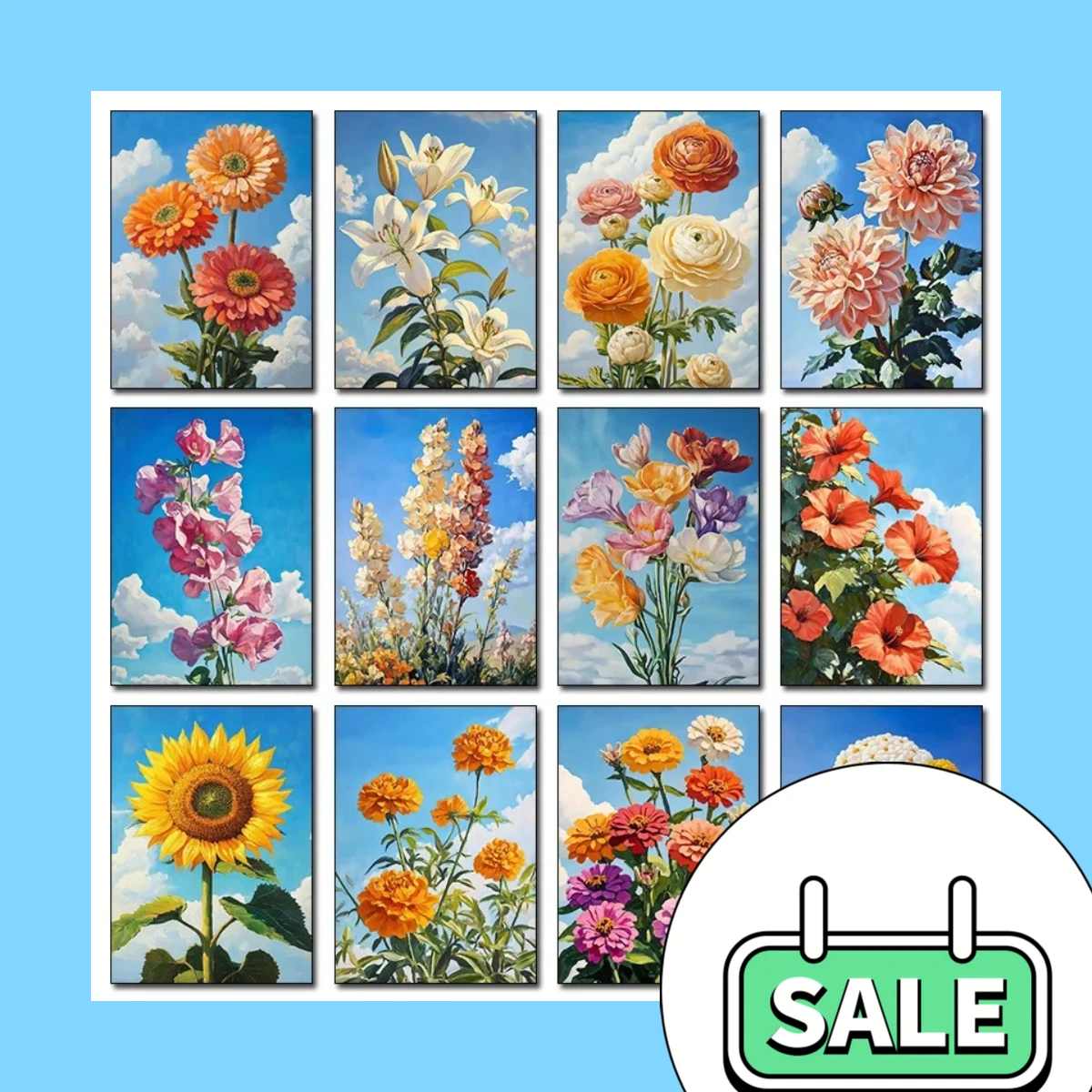 Vintage Classic Flowers Garden Posters Farmhouse Carnation Hydrangea Macrophylla Prints Wall Pictures Canvas Painting Home De