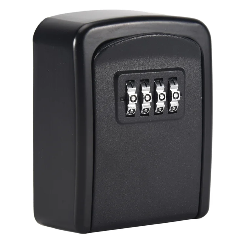 N93R Key Lock Box Wall Mounted 4 Digit Combination Lock Box For House Key Weatherproof Security Key Storage Lock Box