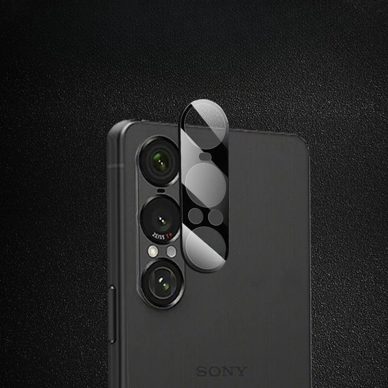 Funda de lente de cámara 3D para Sony Xperia 1VII, Protector de cámara de vidrio templado trasero para SONY Xperia1 ViiLens Ring Film