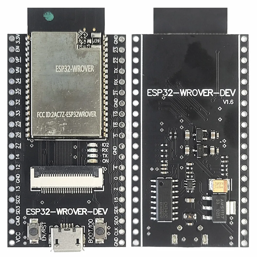 ESP32 CAM Development Board 2MP 24Pin ESP32-WROVER-DEV CH340C 2.4G Wifi BT Module with OV2640 Camera Module