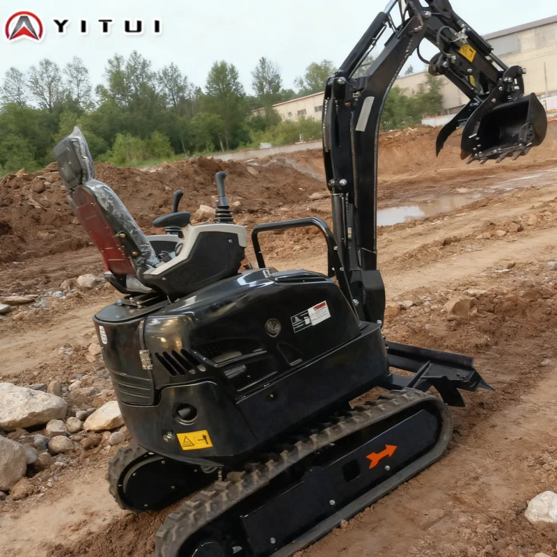 Miniexcavadora multifuncional personalizada, excavadora sobre orugas pequeña, ingeniería de jardín, microexcavadora, máquina de zanjas para el hogar y la granja