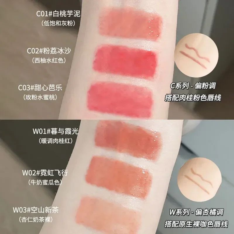 Judydoll Juduo Lipliner+lip Gloss in One! Double Headed Water Gloss Lip Glaze Show White Nude Color Lipstick Dudu Glass Lips