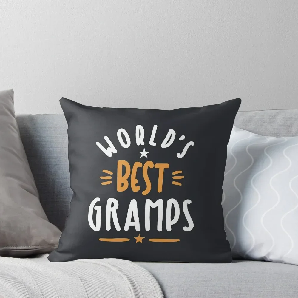 Mens World's Best Gramps Grandpa Gift Throw Pillow Pillowcases For Pillows Pillow Covers Decorative pillow