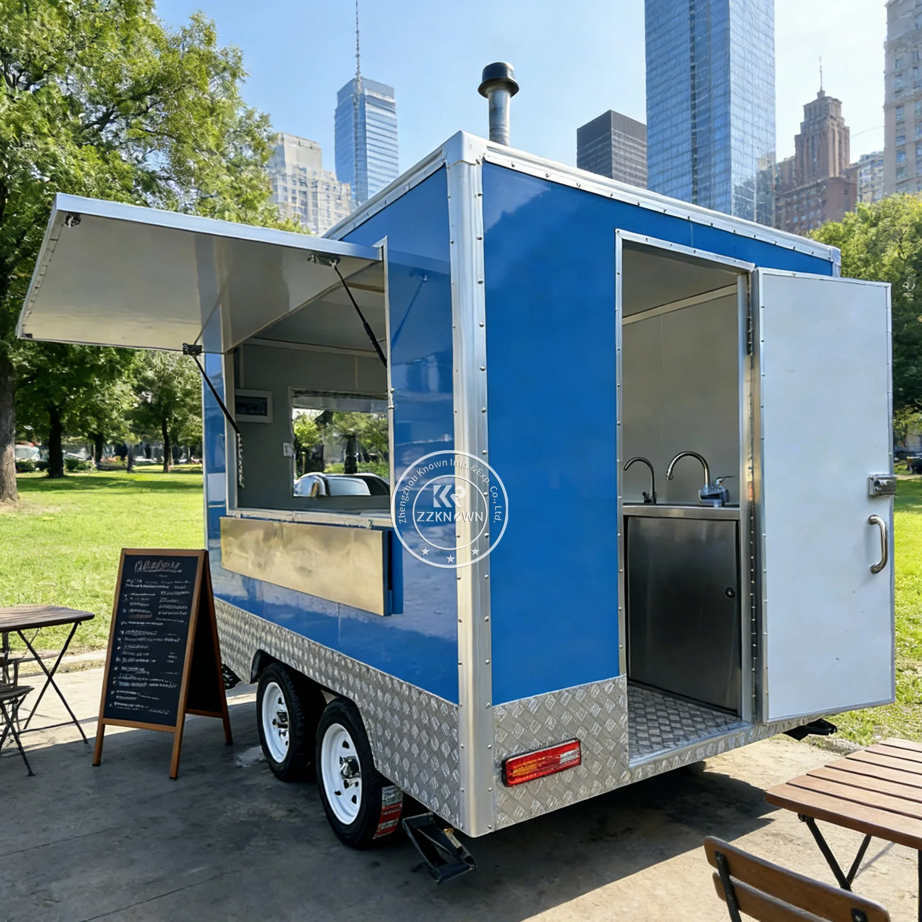 

Premium Quality Mobile Food Truck Fast Vending Van Custom Snack Hot Dog Trailer Street BBQ Food Trailer With Full Kitchen