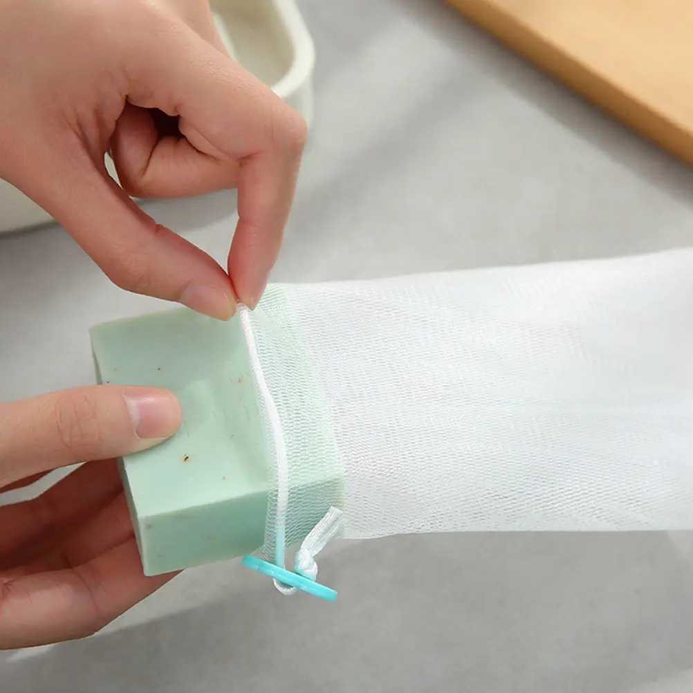 

6Pcs Foaming Net Pouch Soap Mesh Bags for Body Exfoliating and Lathering Enhanced Dense Bubble Cleaning Gift Set