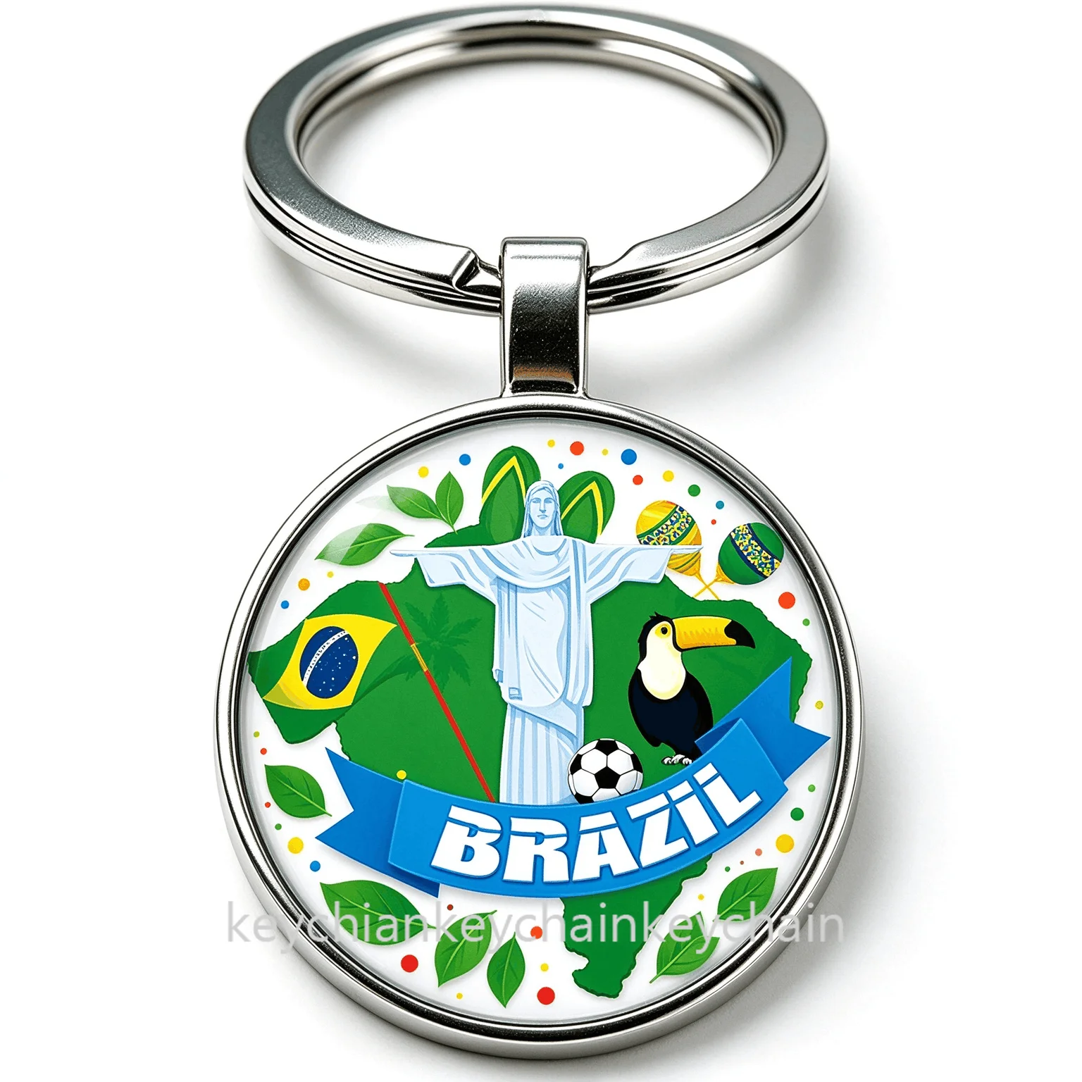 Brazil Christ Toucan Keychain Key Ring Pendant Car Bag Key Holder Gift