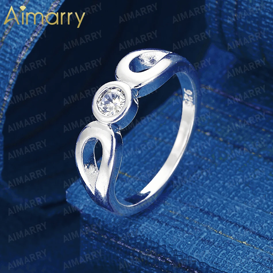 925 Sterling Silver 7-10# Infinite Symbol Single AAA Zircon Ring High-quality Fashion Jewelry for Women's Parties and Banquets