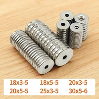 Imán de Neodimio Potente, Imanes Redondos Súper Fuertes N35 con Orificio, Imanes Permanentes de NdFeB, Imán para Refrigerador