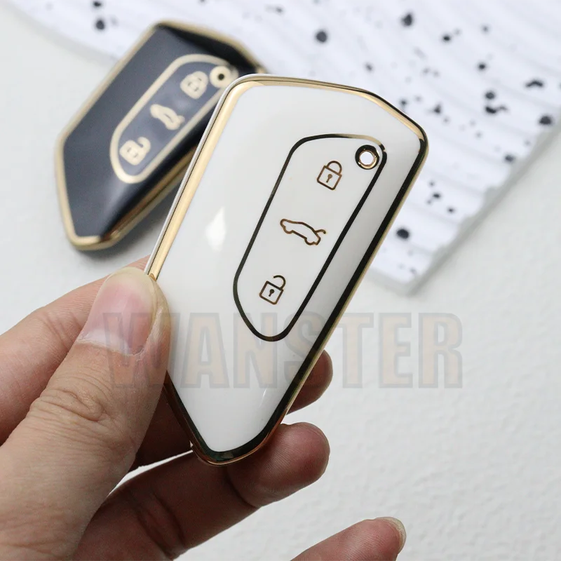 حافظة مفاتيح السيارة من البولي يوريثان لسيارة VW Volkswagen Golf 8 MK8 ID.3 ID.4 Cupra Skoda Octavia A8 SEAT Leon MK4 2022 2023 Formentor Tarraco #2