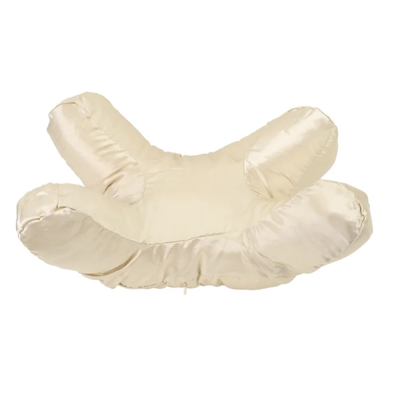 Anti Wrinkle Aging Pillow Cotton Filled Ultra Soft Shock Absorption Detachable Beauty Sleep Pillow For Deep Sleeping