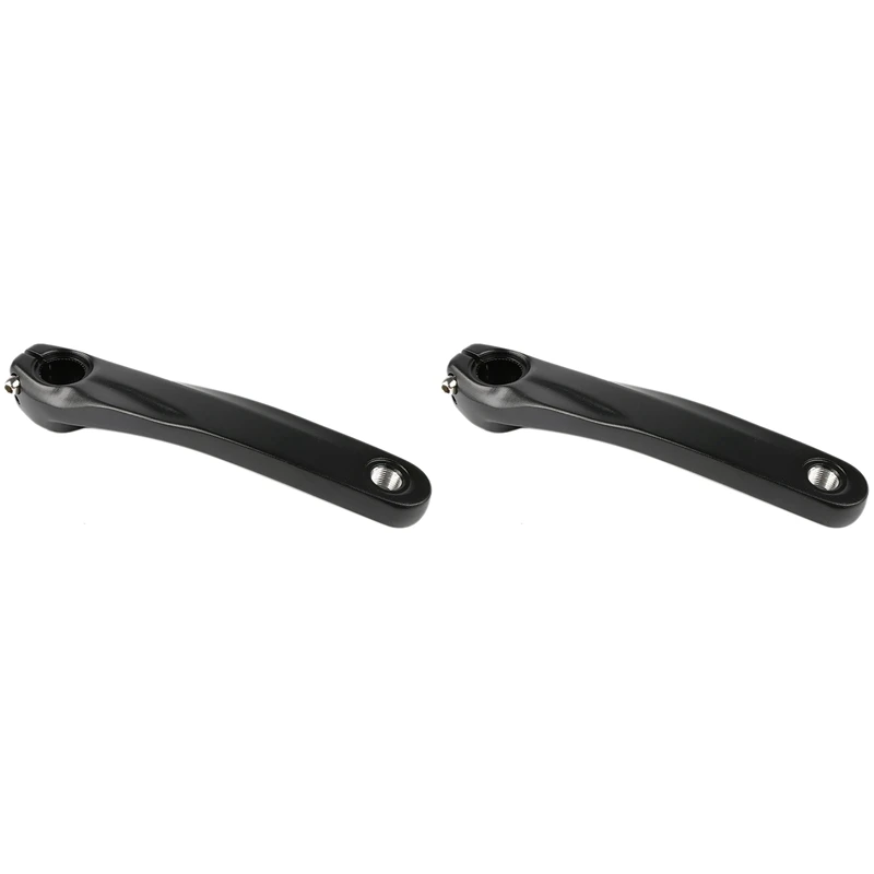 2X Aluminum Alloy Hollow Bicycle Left Crank Arm Bike Crank Arm Mainly For SHIMANO 590 610 SLX XT XTR Crankset Black 