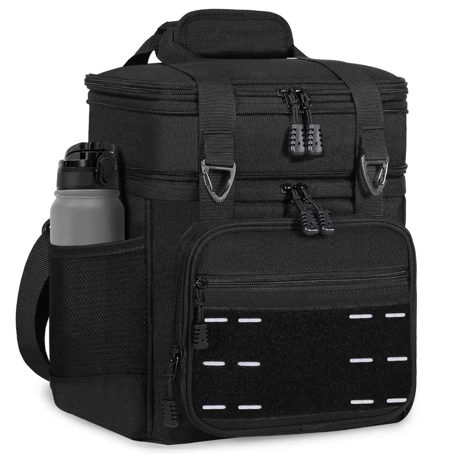 

Box Cooler Bag Insulated Tactical Lunchbox for Men Large Lunch Pail for Adults Work Outdoor Shifts Trips Black 25L